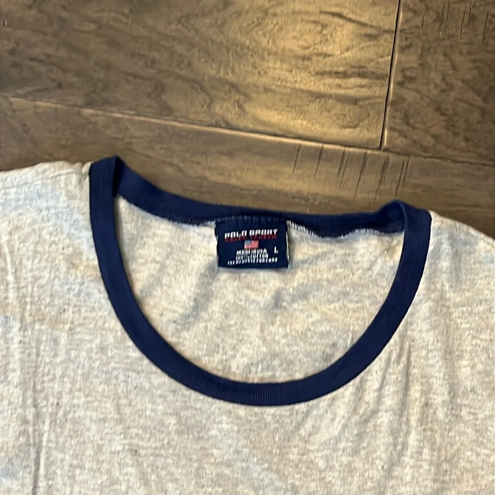 Polo Sport Ralph Lauren Ringer Star T Shirt vintage Made in USA Mens Size Large